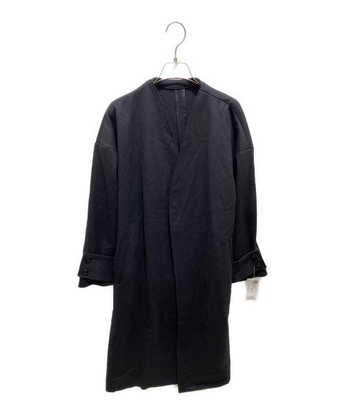 SHIPS（シップス）SHIPS (シップス) MANTECO ノーカラー コート ブラック サイズ:38 未使用品の古着・服飾アイテム