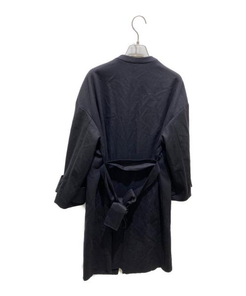 SHIPS（シップス）SHIPS (シップス) MANTECO ノーカラー コート ブラック サイズ:38 未使用品の古着・服飾アイテム