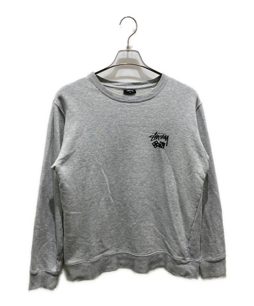 stussy（ステューシー）stussy (ステューシー) クルーネックスウェット グレー サイズ:Mの古着・服飾アイテム