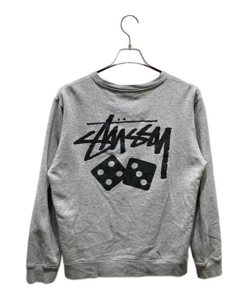 stussy（ステューシー）stussy (ステューシー) クルーネックスウェット グレー サイズ:Mの古着・服飾アイテム