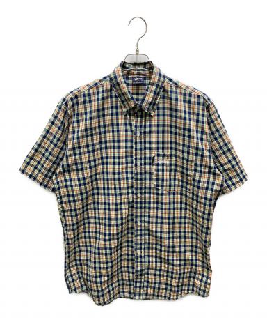 中古・古着通販】stussy (ステューシー) 半袖チェックシャツ 90's 紺