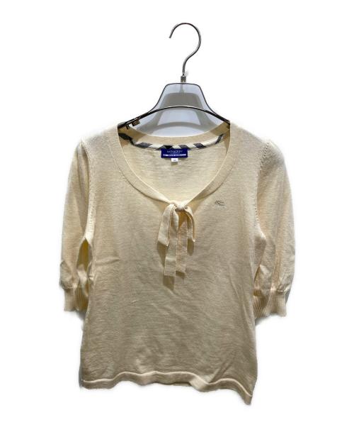 BURBERRY BLUE LABEL（バーバリーロンドンブルーレーベル）BURBERRY BLUE LABEL (バーバリーロンドンブルーレーベル) ニット ホワイト サイズ:38の古着・服飾アイテム