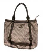 BURBERRY BLUE LABELバーバリーロンドンブルーレーベル）の古着「トートバッグ　ZAE01-001-14」｜ピンク