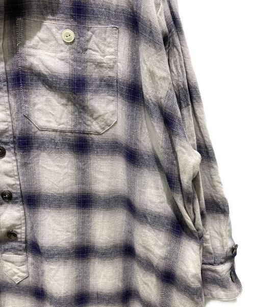 BLUEBIRD BOULEVARD（ブルーバードブルバード）BLUEBIRD BOULEVARD (ブルーバードブルバード) オンブレチェックシャツワンピース グレー サイズ:Mの古着・服飾アイテム