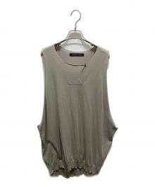 mizuiro-ind（ミズイロインド）の古着「ノースリーブニットワンピース」｜グレー