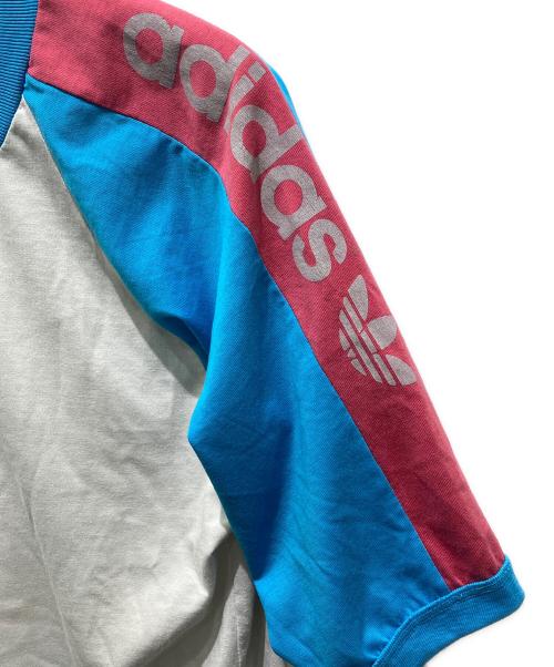adidas（アディダス）adidas (アディダス) ラグランTシャツ　80S グレー サイズ:XLの古着・服飾アイテム