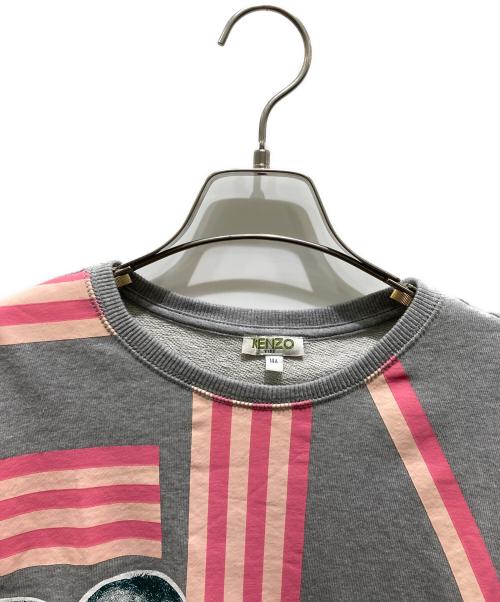 KENZO（ケンゾー）KENZO (ケンゾー) クルーネックスウェット グレー サイズ:14Aの古着・服飾アイテム