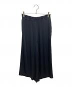 MM6 Maison Margielaエムエムシックスメゾンマルジェラ）の古着「プリーツワイドパンツ　S52KA0128」｜ブラック