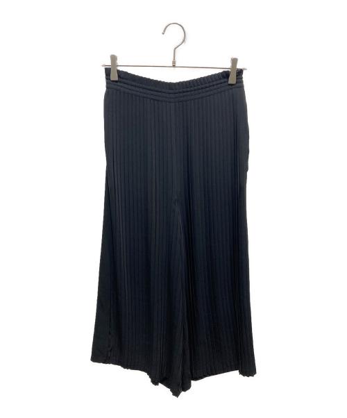 MM6 Maison Margiela（エムエムシックスメゾンマルジェラ）MM6 Maison Margiela (エムエムシックスメゾンマルジェラ) プリーツワイドパンツ　S52KA0128 ブラック サイズ:38の古着・服飾アイテム