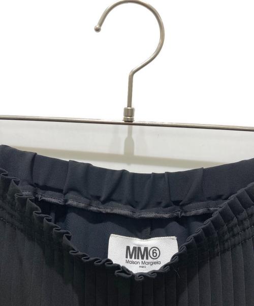 MM6 Maison Margiela（エムエムシックスメゾンマルジェラ）MM6 Maison Margiela (エムエムシックスメゾンマルジェラ) プリーツワイドパンツ　S52KA0128 ブラック サイズ:38の古着・服飾アイテム