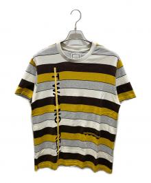 WOO YOUNG MI（ウーヨンミ）の古着「ボーダーTシャツ」｜ホワイト×ブラウン