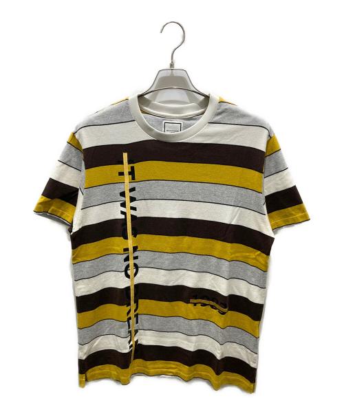 WOO YOUNG MI（ウーヨンミ）WOO YOUNG MI (ウーヨンミ) ボーダーTシャツ ホワイト×ブラウン サイズ:46の古着・服飾アイテム