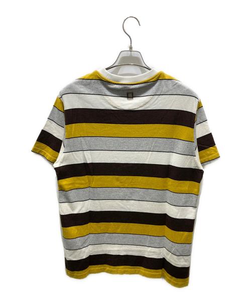 WOO YOUNG MI（ウーヨンミ）WOO YOUNG MI (ウーヨンミ) ボーダーTシャツ ホワイト×ブラウン サイズ:46の古着・服飾アイテム