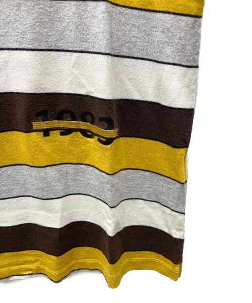 WOO YOUNG MI（ウーヨンミ）WOO YOUNG MI (ウーヨンミ) ボーダーTシャツ ホワイト×ブラウン サイズ:46の古着・服飾アイテム