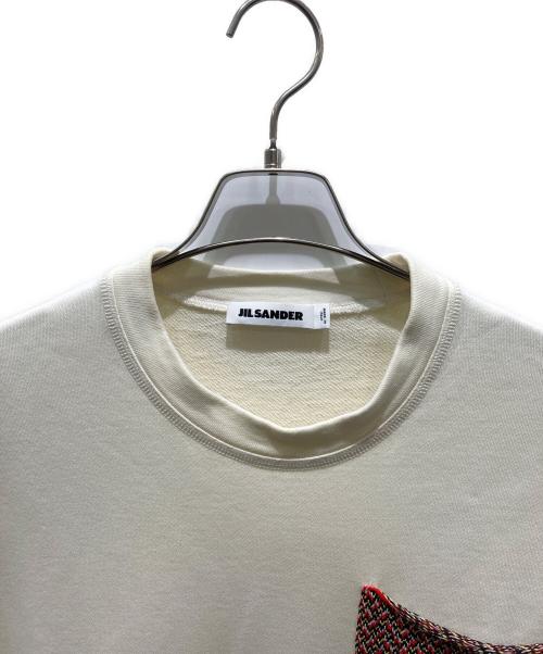 JIL SANDER（ジルサンダー）JIL SANDER (ジルサンダー) ポケットデザインオーバーサイズ半袖スウェットシャツ　JSUN707022 アイボリー サイズ:Sの古着・服飾アイテム