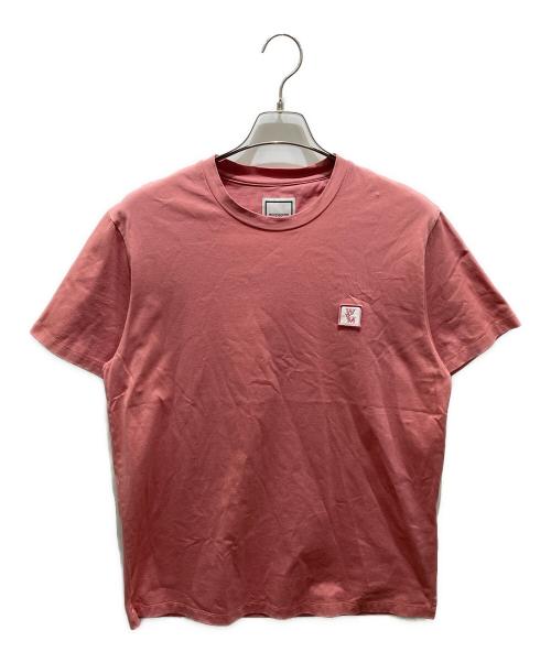 WOO YOUNG MI（ウーヨンミ）WOO YOUNG MI (ウーヨンミ) ロゴ刺繍プリントTシャツ ピンク サイズ:44の古着・服飾アイテム