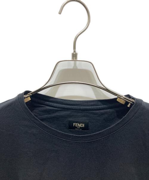 FENDI（フェンディ）FENDI (フェンディ) ロゴTシャツ　12CPF-19-3802 ブラック サイズ:Lの古着・服飾アイテム