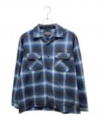 PENDLETONペンドルトン）の古着「Open Collar Shirt」｜ブルー