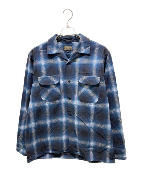 PENDLETON（ペンドルトン）PENDLETON (ペンドルトン) Open Collar Shirt ブルー サイズ:Lの古着・服飾アイテム