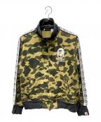 A BATHING APEア ベイシング エイプ）の古着「SOCCER 1ST CAMO ZIP SWEAT」｜カーキ