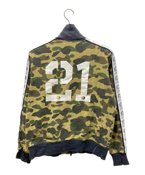 A BATHING APE（ア ベイシング エイプ）A BATHING APE (ア ベイシング エイプ) SOCCER 1ST CAMO ZIP SWEAT カーキ サイズ:Ⅼの古着・服飾アイテム