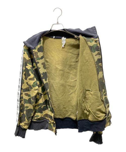 A BATHING APE（ア ベイシング エイプ）A BATHING APE (ア ベイシング エイプ) SOCCER 1ST CAMO ZIP SWEAT カーキ サイズ:Ⅼの古着・服飾アイテム