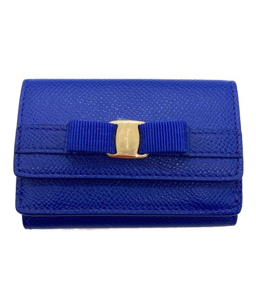 Salvatore Ferragamo（サルヴァトーレ フェラガモ）Salvatore Ferragamo (サルヴァトーレ フェラガモ) 3つ折り財布　JL-22 D951 ブルーの古着・服飾アイテム