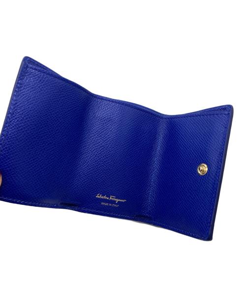 Salvatore Ferragamo（サルヴァトーレ フェラガモ）Salvatore Ferragamo (サルヴァトーレ フェラガモ) 3つ折り財布　JL-22 D951 ブルーの古着・服飾アイテム