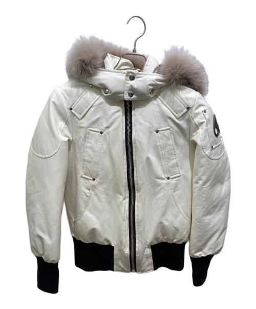 MOOSE KNUCKLES（ムース ナックルズ）MOOSE KNUCKLES (ムース ナックルズ) ダウンジャケット ホワイト サイズ:記載無しの為実寸参照の古着・服飾アイテム