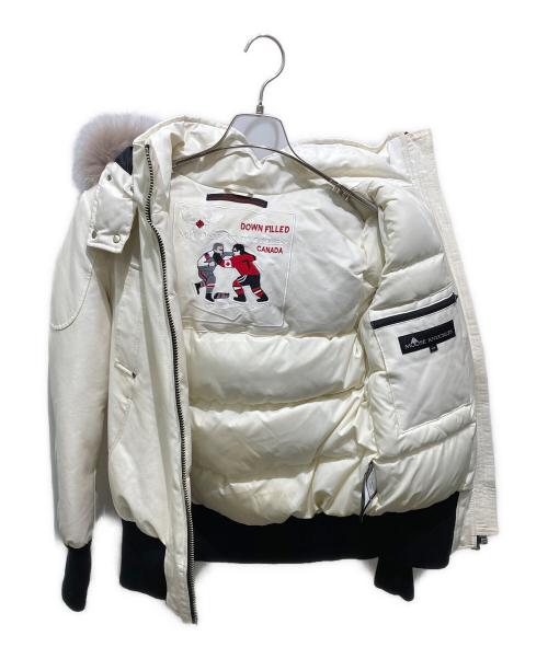 MOOSE KNUCKLES（ムース ナックルズ）MOOSE KNUCKLES (ムース ナックルズ) ダウンジャケット ホワイト サイズ:記載無しの為実寸参照の古着・服飾アイテム