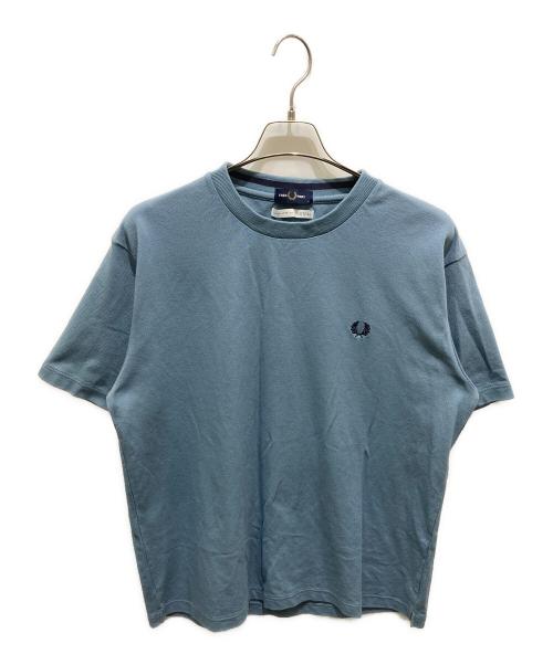 FRED PERRY（フレッドペリー）FRED PERRY (フレッドペリー) 刺繍ロゴTシャツ ブルー サイズ:XLの古着・服飾アイテム