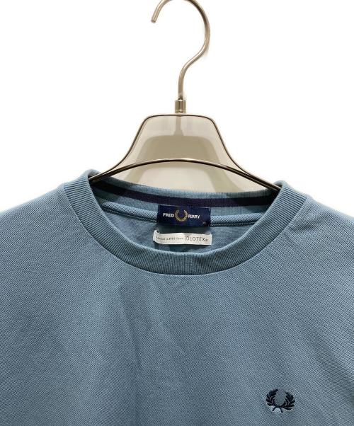 FRED PERRY（フレッドペリー）FRED PERRY (フレッドペリー) 刺繍ロゴTシャツ ブルー サイズ:XLの古着・服飾アイテム