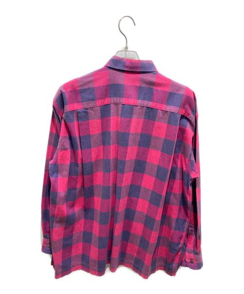 ISSEY MIYAKE COTTON LABEL（イッセイミヤケ コットンレーベル）ISSEY MIYAKE COTTON LABEL (イッセイミヤケ コットンレーベル) チェックシャツ パープル サイズ:記載無しの為実寸参照の古着・服飾アイテム