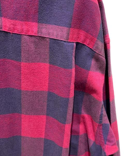 ISSEY MIYAKE COTTON LABEL（イッセイミヤケ コットンレーベル）ISSEY MIYAKE COTTON LABEL (イッセイミヤケ コットンレーベル) チェックシャツ パープル サイズ:記載無しの為実寸参照の古着・服飾アイテム