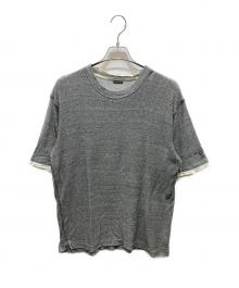 STONE ISLAND（ストーンアイランド）の古着「リネン混半袖Tシャツ　STONE ISLAND COMPACT」｜グレー