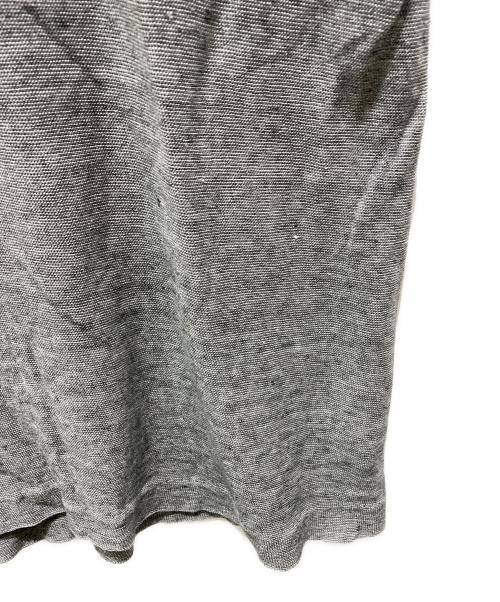 STONE ISLAND（ストーンアイランド）STONE ISLAND (ストーンアイランド) リネン混半袖Tシャツ　STONE ISLAND COMPACT グレー サイズ:Lの古着・服飾アイテム