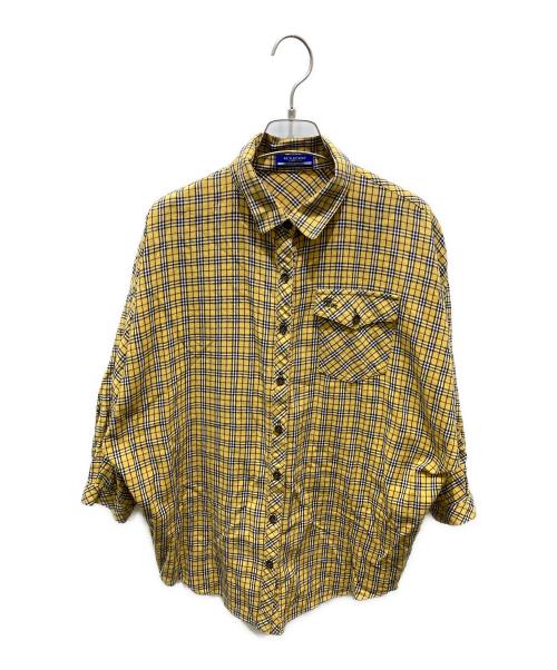 BURBERRY BLUE LABEL（バーバリーロンドンブルーレーベル）BURBERRY BLUE LABEL (バーバリーロンドンブルーレーベル) チェックシャツ イエロー サイズ:Mの古着・服飾アイテム