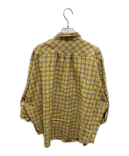 BURBERRY BLUE LABEL（バーバリーロンドンブルーレーベル）BURBERRY BLUE LABEL (バーバリーロンドンブルーレーベル) チェックシャツ イエロー サイズ:Mの古着・服飾アイテム