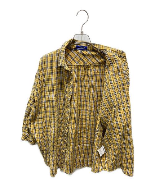 BURBERRY BLUE LABEL（バーバリーロンドンブルーレーベル）BURBERRY BLUE LABEL (バーバリーロンドンブルーレーベル) チェックシャツ イエロー サイズ:Mの古着・服飾アイテム