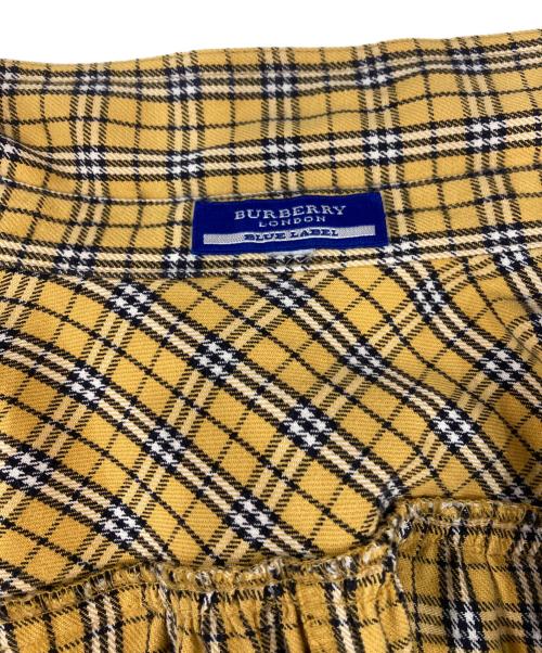 BURBERRY BLUE LABEL（バーバリーロンドンブルーレーベル）BURBERRY BLUE LABEL (バーバリーロンドンブルーレーベル) チェックシャツ イエロー サイズ:Mの古着・服飾アイテム