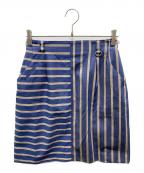 Christian Dior Sportsクリスチャン ディオールスポーツ）の古着「ストライプスカート」｜ブルー