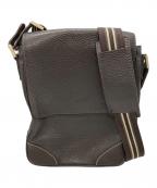 dunhillダンヒル）の古着「レザーショルダーバッグ」｜ブラウン