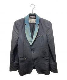 DIESEL（ディーゼル）の古着「ヴィンテージ加工テーラードジャケット」｜ブラック
