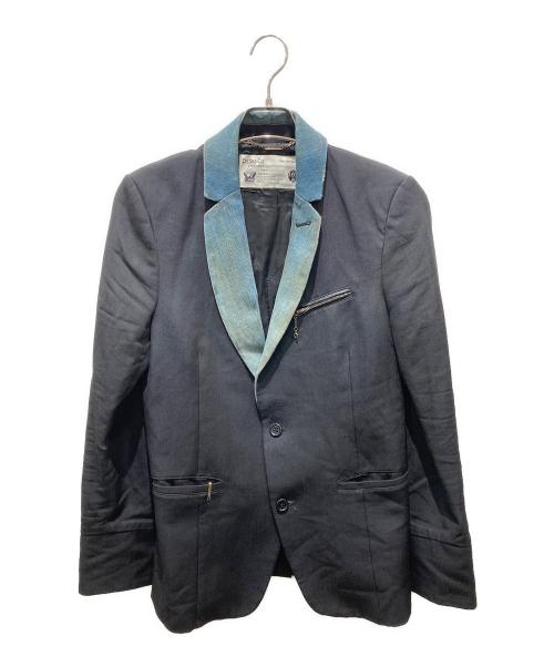 DIESEL（ディーゼル）DIESEL (ディーゼル) ヴィンテージ加工テーラードジャケット ブラック サイズ:Sの古着・服飾アイテム