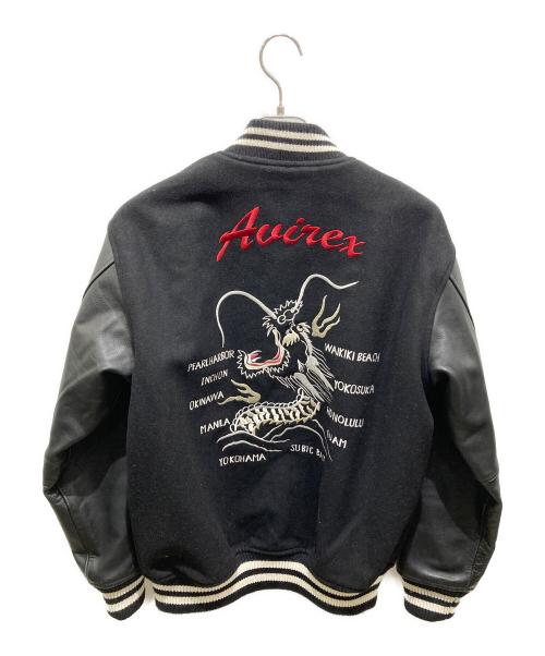 AVIREX（アヴィレックス）AVIREX (アヴィレックス) U.S.N. TOUR STADIUM JACKETS ブラック サイズ:Mの古着・服飾アイテム