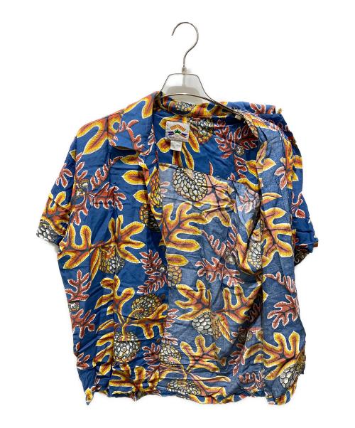 PINEAPPLE JUICE（パインアップル ジュース）PINEAPPLE JUICE (パインアップル ジュース) アロハシャツ ブルー サイズ:Mの古着・服飾アイテム