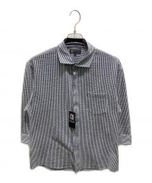 MICHEL KLEIN HOMME（ミッシェルクラン オム）の古着「ストライプシャツ」｜ブルー