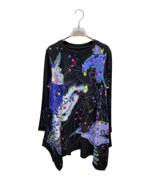 TOKUKO1erVOL（トクコプルミエヴォル）TOKUKO1erVOL (トクコプルミエヴォル) ロングスリーブカットソー ブラック サイズ:9の古着・服飾アイテム