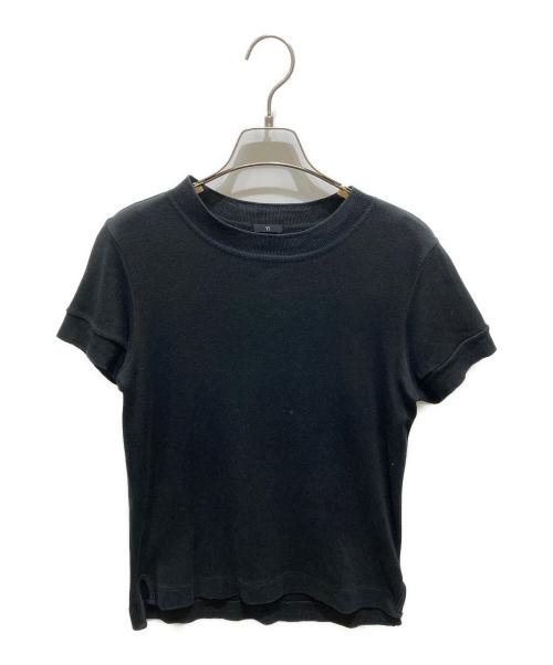 Y's（ワイズ）Y's (ワイズ) 半袖ニット ブラック サイズ:記載無しの為実寸参照の古着・服飾アイテム