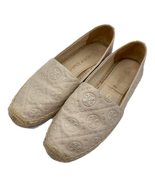 TORY BURCH（トリーバーチ）TORY BURCH (トリーバーチ) モノグラムエスパドリーユ アイボリー サイズ:6の古着・服飾アイテム